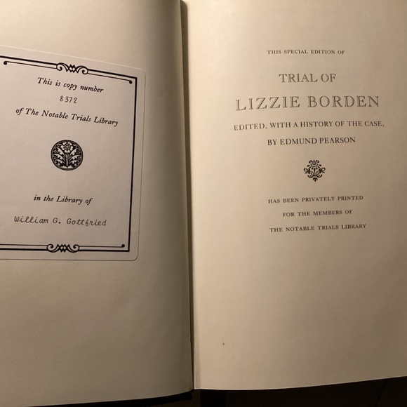 THE TRIAL OF LIZZIE BORDEN - Special Edition Leather Hardcover 1989 Gilt Edges - Picture 7 of 7